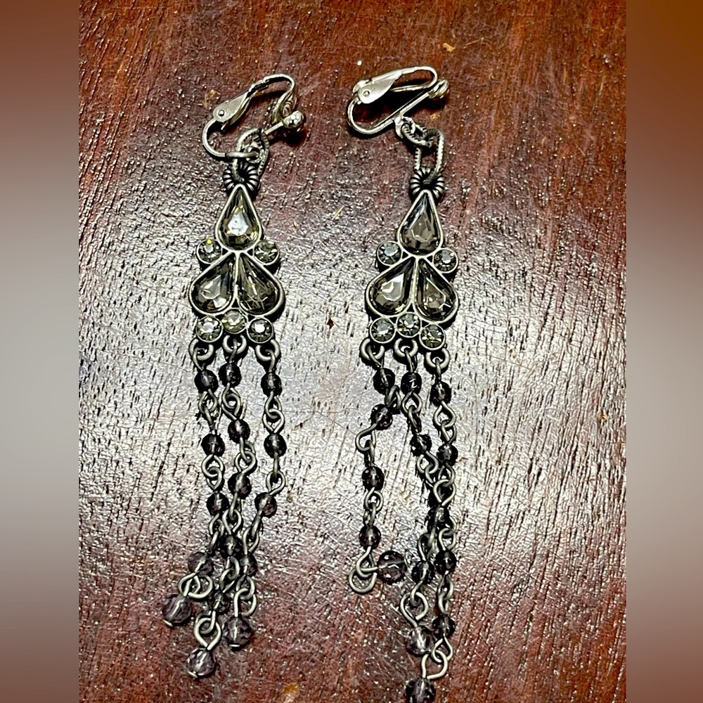Vintage jeweled drop earring